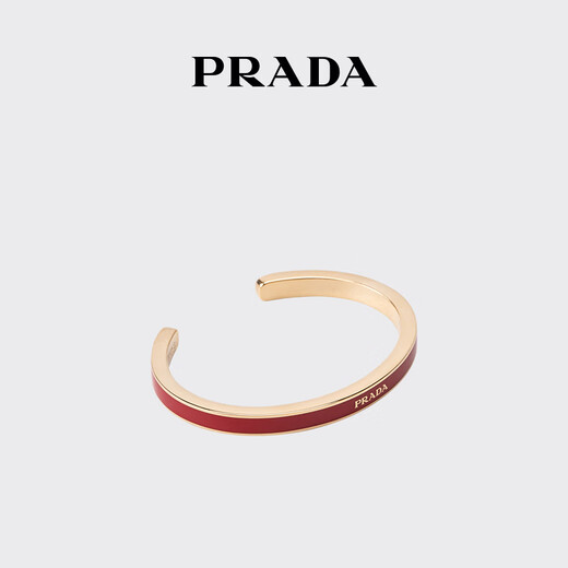 PRADA/Prada Gift Women's Metal Bracelet Fire Engine Red/Gold L