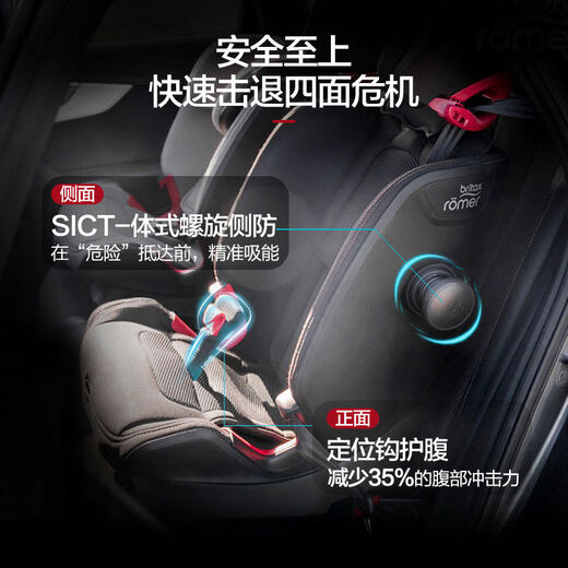 Baodexi German child safety seat Variety Knight Pro baby seat 9 months 12 years old isize Pro model gray