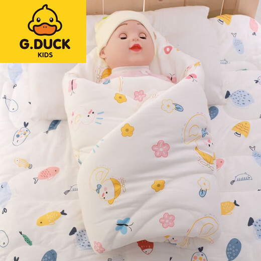 G.duck baby quilt baby mattress newborn wrap quilt type A warm and machine washable for all seasons little duck 100cm*100cm