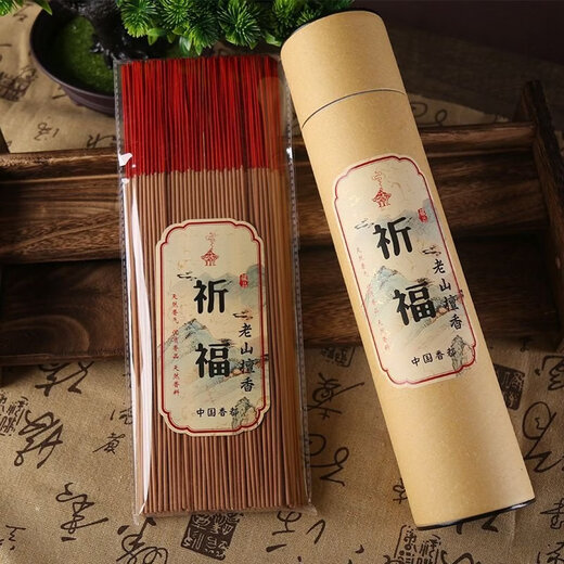 Shantoulin Village Buddha Sandalwood Bamboo Sticks Home Safety Tribute 05 Sticks_Mechanism_.5cm_Ecru Sandalwood