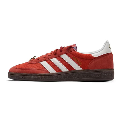 Adidas (adidas) clover zapatos para hombre y mujer 2026 primavera nuevos HANDBALL SPEZIAL zapatos de entrenamiento moral calzado deportivo casual IE9277 blanco negro rojo 40.5