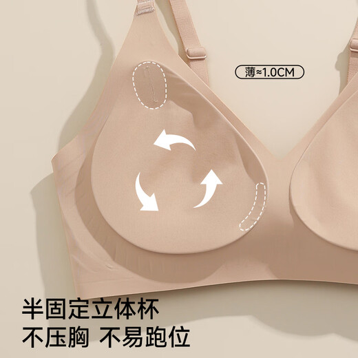 Urban Beauty 2-piece underwear for women with small breasts, comfortable and seamless soft support, breast reduction, anti-sagging, anti-expansion bra