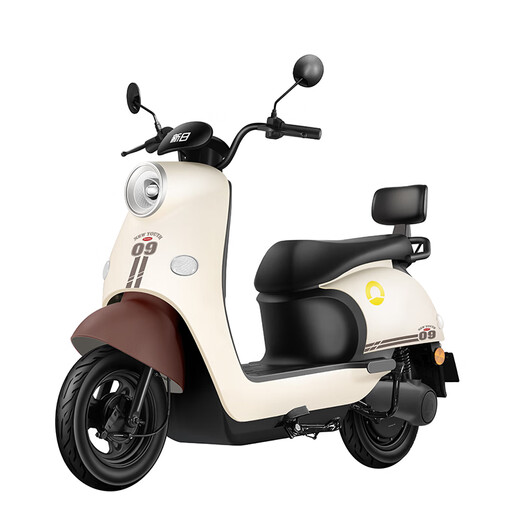 Sunra electric motorcycle Liman self-operated motorcycle 60v 5 lead-acid batteries 76km range large pedal electric car unisex battery car electric motorcycle brown