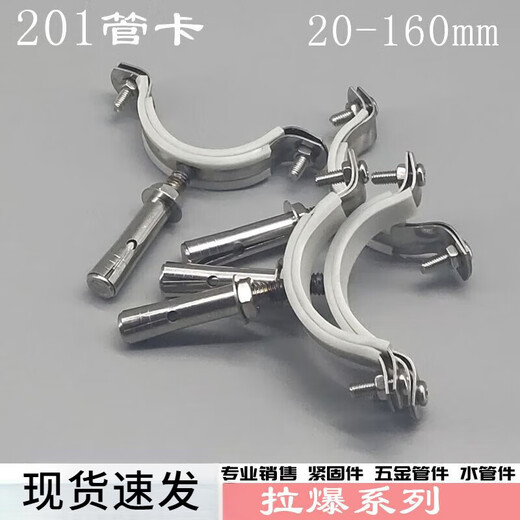 Xu ordered stainless steel pipe code pull-explosion PVC pipe clamp stainless steel expansion screw 201 stainless steel expansion bolt elevator clamp pipe hoop 20mm pull-explosion hanging code 10 pack stainless steel pull-expansion