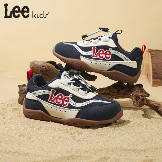 LEE KIDS children's shoes spring new children's non-slip running shoes girls versatile casual sports shoes boys big children dark blue 34