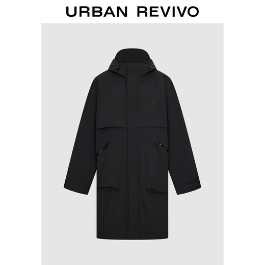 UR2026 spring new men's trendy outdoor hooded drawstring ultra-loose windbreaker UUV160010