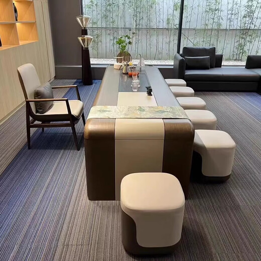 Kong Qiu Mingge New Chinese Style Desk Boss Desk and Chair Combination Solid Wood Atmosphere CEO Desk Ash Wood Executive Desk Office Furniture 2.4 Meter Desk (Ash)