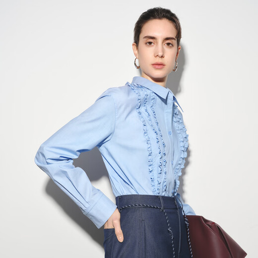 Eifini shopping mall same style eifini shirt 1G1120261 sky blue L