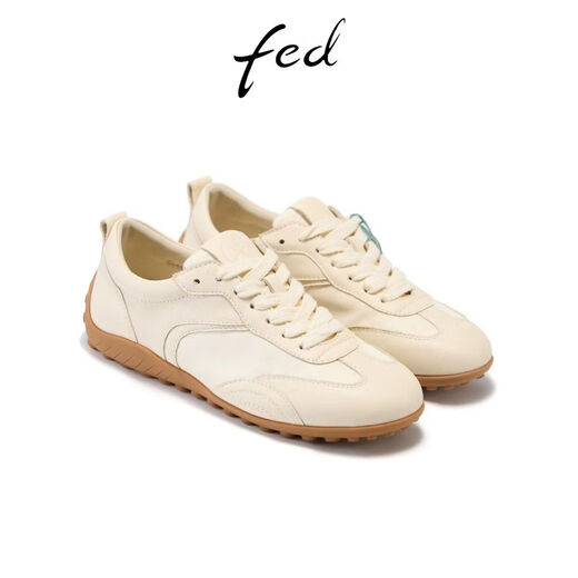 FED tassel casual shoes spring new women's shoes plain performance wild moral training shoes comfortable Forrest Gump shoes women's ZCB055 beige 35