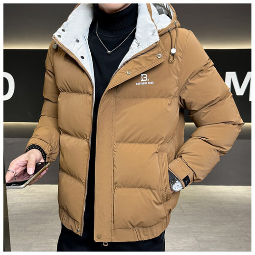 SNOWFLYING high-end brand cold-proof down jacket men's winter style warm 2025 new thickened white duck down extreme cold jacket black 2XL recommended 130-155Jin Jin equals 0.5 kg