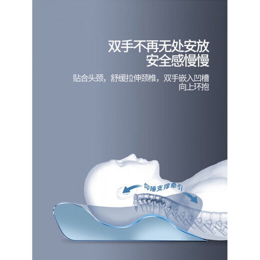 He Jiagong pillow cervical vertebra support to help sleep single male pillow core pair for home student dormitory single whole head for a long time without collapse Gentleman Gray - Upgraded Pillowcase + Memory Foam Pillow Core One Pack