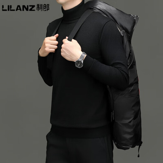 利郎（LILANZ）轻时尚男装羽绒服短款冬季新款加厚保暖中青年男士连帽时尚休 M (170)