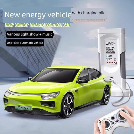 Shantou Lincun Double Eagle New Energy Remote Control Sports Car Children's Day Gift Boy RC Racing 05 New Energy Sports Car - Nebula White Free Fast Charging Charging Pile