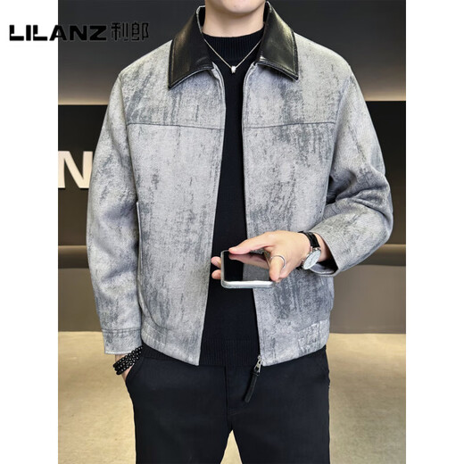 LILANZ Официальная мужская куртка с лацканами, зимняя мужская новинка 2025 года, модная повседневная универсальная куртка для руководителей, утепленная белая утиная пуховая серая модель - флагманская модель 3XL