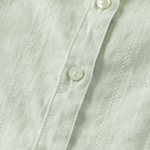 DAVE&BELLA children's shirt 2026 spring new pure cotton girls casual long-sleeved shirt baby girl tops children's bottoming shirt gray green ready stock 110 cm (recommended height 100-110cm)