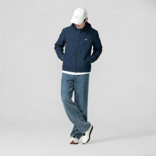 VICUTU Elegant Sports Men's Spring Jacket Comfortable and Skin-Friendly Commuting Business Casual Versatile Fashion Top Blue M