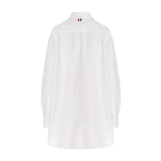 THOM BROWNE women's shirt breathable and comfortable cotton white daily commuting top casual white one size | IT-38