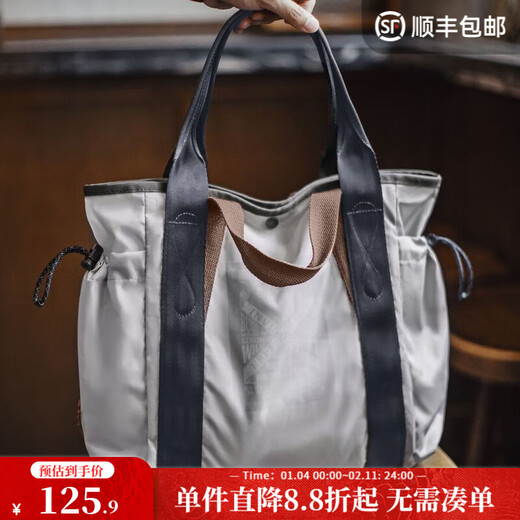 Madden Workwear All Weather Waterproof Tote Bag Large Capacity Computer Bag Men's American Shoulder Bag Commuting Versatile Tote Bag Dusk Gray One Size (410mm x 335mm)