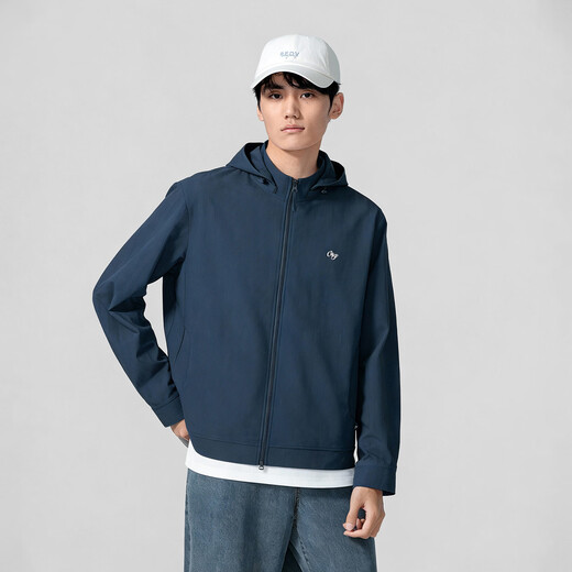 VICUTU Elegant Sports Men's Spring Jacket Comfortable and Skin-Friendly Commuting Business Casual Versatile Fashion Top Blue M