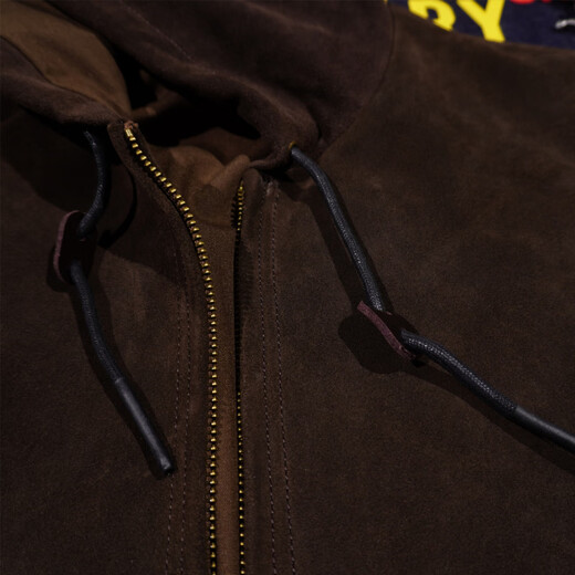 CHEVALPES international first-line brand classic replica card hafnium suede suede cowhide leather jacket men's American workwear hooded suede cowhide XL