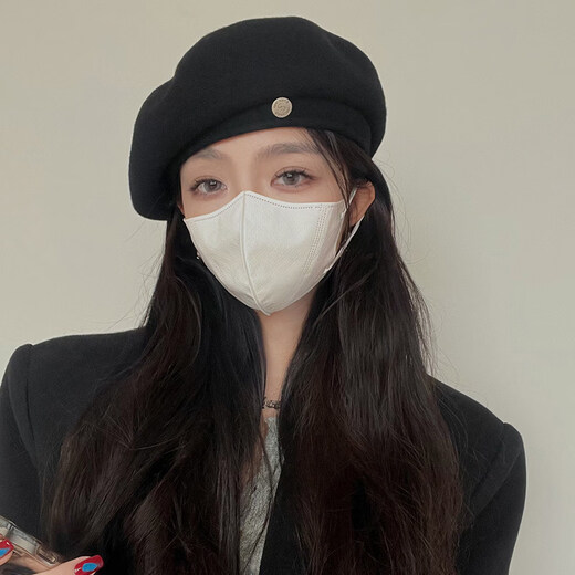 Aoyanlai 2026 Wool Woolen Large Head Circumference Beret Women's Autumn and Winter Korean Version Face Revealing Small Warm Painter Hat Gray M Increased Head Circumference 59-65c)