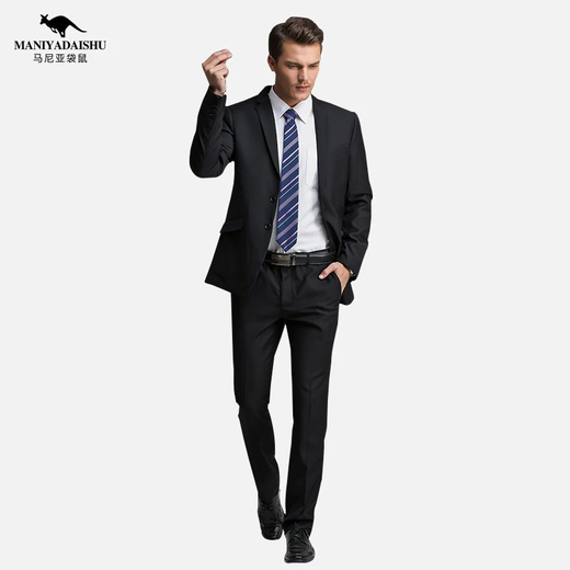 Manya kangaroo suit men's business formal suit men's suit outer version slim fit groomsman groom wedding casual business suit men's single suit 50 175/XL size suitable for 135-145 Jin Jin equals 0.5 kg