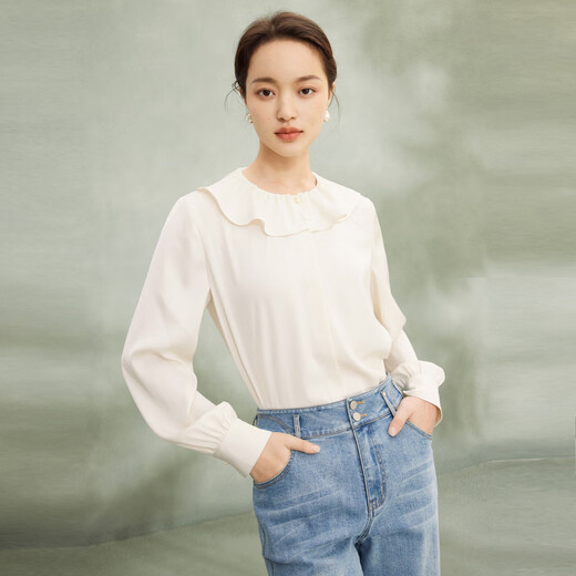 Eifini shopping mall same style eifini shirt 1E1220431 Pearl L