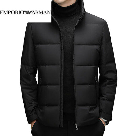 EMPORIO ARMANI Armani осенне-зимний мужской пуховик 2026, новинка, воротник стойка, деловая универсальная куртка для папы, повседневный стиль, серый, зеленый, XL 180