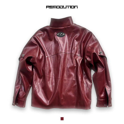 Mei Yao RMDT Angora Red Hunting Suit Pilot Leather Jacket Fur One-piece Handsome Stand-up Collar Jacket New Style Angora Red Ready in Stock and Delivered in 48 Hours Plus Velvet S
