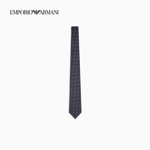 EMPORIO ARMANI/Armani official flagship New Year gift new men's mulberry silk hand jacquard formal tie spring FB172-navy blue one size