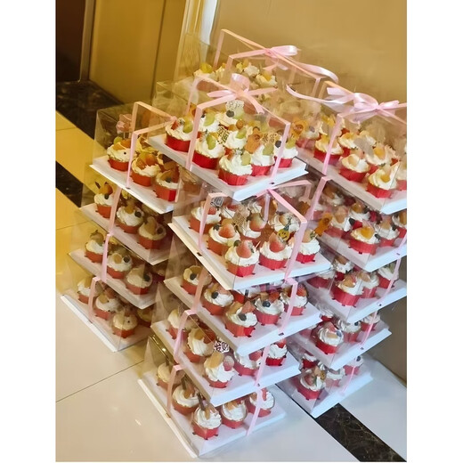 Fantasy Graduation Ceremony Transparent Cupcake Box Portable Dessert Muffin Cup Packing Box Heaven and Earth Cover starting from 5 pieces, 12 pieces for extra height, 10 pieces