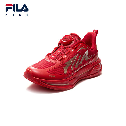 FILA Children's Shoes Running Shoes 2026 Spring New Year Men's and Large Children's Sports Shoes Super Running 6 Dark Red/Fiery Red-FH 33 Inner Length 20.5cm