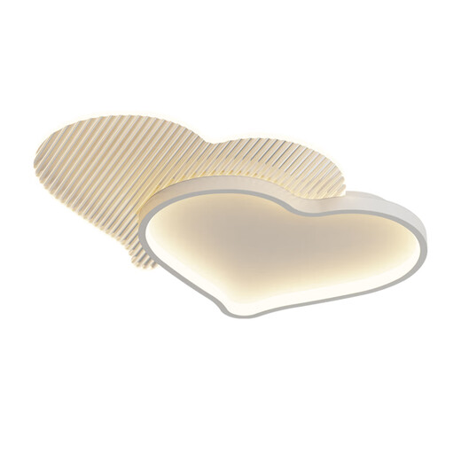 First Dream Master bedroom lamp warm and romantic wedding room love ceiling lamp simple modern cream style new room lamp YH829 wave white + full spectrum + 57CM + 36W three-color light change