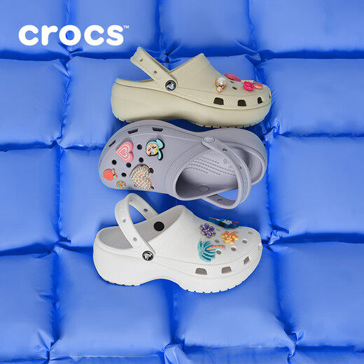 卡骆驰crocs经典云朵老爹鞋洞洞鞋时尚百搭女鞋拖鞋一脚蹬|206750 骨白色-2Y2(含智必星) 36 /37(230mm)