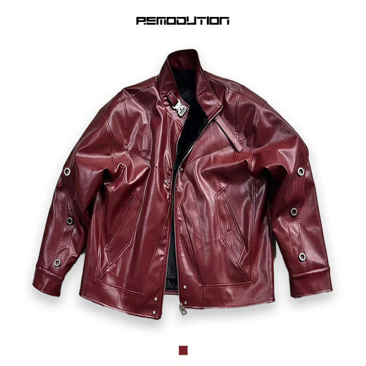Mei Yao RMDT Angora Red Hunting Suit Pilot Leather Jacket Fur One-piece Handsome Stand-up Collar Jacket New Style Angora Red Ready in Stock and Delivered in 48 Hours Plus Velvet S