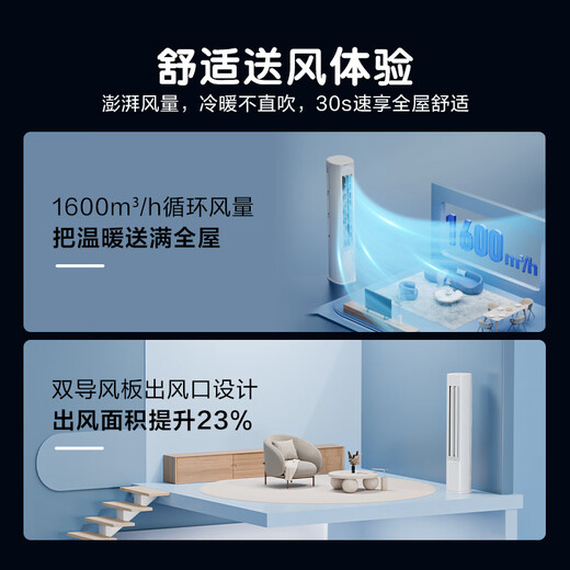 Aire acondicionado Haier, ahorro neto de energía, 3 HP, nuevo nivel de eficiencia energética, inversor, tanto para calefacción como para refrigeración, doble hilera de tubos de cobre, gabinete de aire acondicionado vertical para sala de estar, subsidio nacional KFR-72LW/E1-1