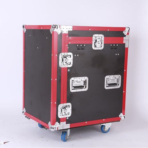 Customized 12U16U aviation amplifier cabinet chassis cabinet stage performance mixer chassis aviation cabinet shockproof 12U aviation cabinet red border 16U