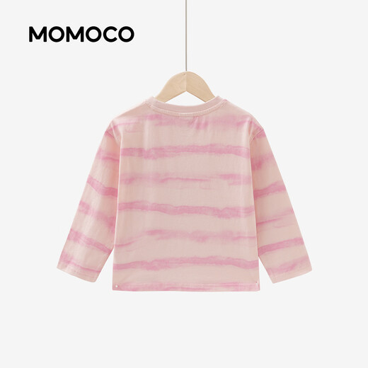 Mami Maka (MOMOCO) children's clothing girls' T-shirt 2026 spring style medium and large children's fashion T-shirt pink 90