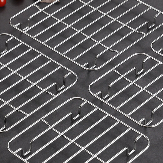 Yusenyi stainless steel steaming rack thick square food-grade steaming grid anti-scalding and insulated multi-functional storage rack 304 side length 15.2cm high 2.5cm 6-inch square steaming rack