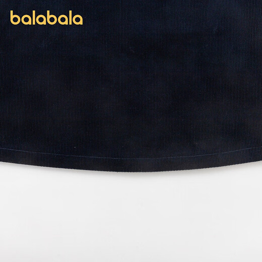 BALABALA Children's Clothing Girls Dress Autumn College Style Suspender Skirt Pure Cotton Corduroy Comfortable and Versatile Trendy Dark Blue 80821 165