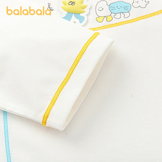 BALABALA balaOne BALABALA children's clothing children's long-sleeved T-shirts for boys and girls 2026 new spring and autumn clothing versatile sports white 10302 90