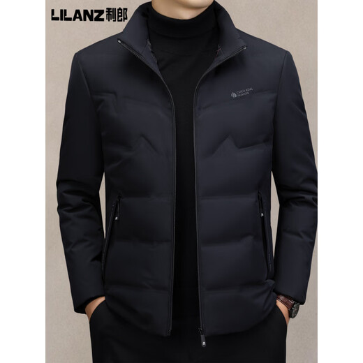利郎商场同款男士轻薄羽绒服男立领商务休闲保暖鸭绒外套中男装90白鸭 卡其色 M 170 建议体重100-125斤