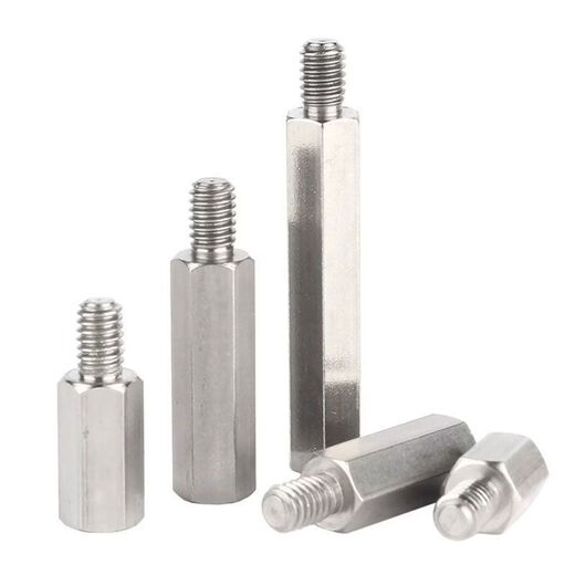 CLCEY factory wholesale 04 stainless steel single head hexagonal stud M4M6 single-pass chassis motherboard screw connection column isolation M8*40+1250 pcs