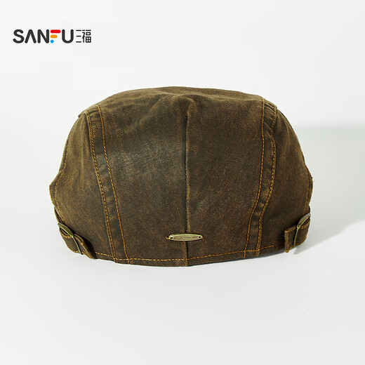Sanfu (SANFU) suede distressed beret forward hat retro fashion personalized clothing accessories hat 518165 green one size
