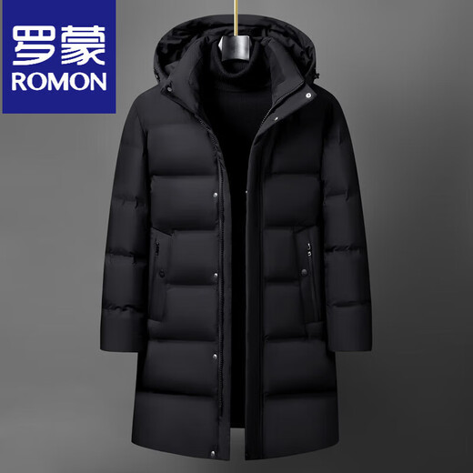 ROMON 2025, мужской пуховик средней длины, утолщенный, сверхтонкий, модный, модный, для папы, пуховик для дедушки среднего возраста, 6809-серый, M