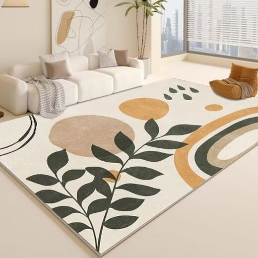 Fantasy living room carpet, bedroom study, thickened crystal velvet sofa coffee table blanket, fashionable high-end small fresh home carpet, simple and modern 01 90x140cm, easy to take care of