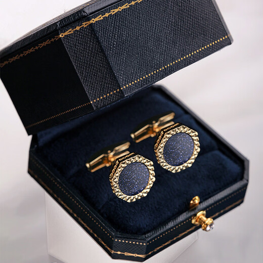 GIEVES CHARLESE birthday gift sunflower cufflinks for men, simple, fashionable, light luxury, customized high-end French shirt cuff nails, new style, golden sunflower cufflinks-gift box