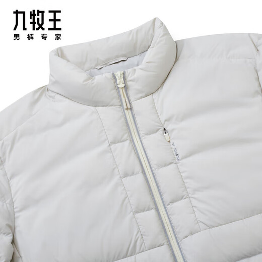 Jiumuwang counter model - high-quality goose down classic stand-up collar lightweight rib down jacket winter soft-pressed men's shopping mall same model beige slim version AK5DW2527 4XL 185/108B (56) down filling capacity 99.0g