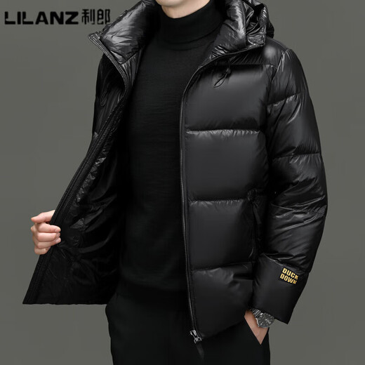 利郎（LILANZ）轻时尚男装羽绒服短款冬季新款加厚保暖中青年男士连帽时尚休 M (170)