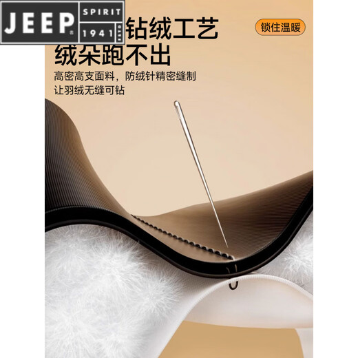 JEEP SPIRIT加肥加大男士羽绒服外套冬季新款胖子特大码爸爸300斤防寒服 灰蓝【防寒保暖超大充绒量】 3XL 【体重160-185斤】